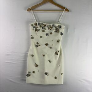 cinq a sept blue sequin dress FITTED STRETCH SEQUIN FLORAL MOTIF DRESS BY LADIVINE T1000P  Bridal Hive